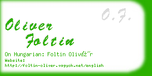 oliver foltin business card